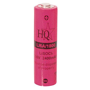 Lithium batterij 3,6V 2400mAh type AA