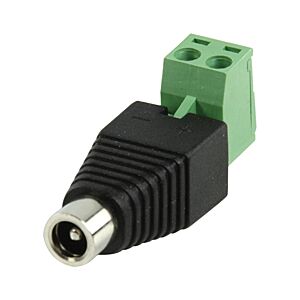 DC stekker 2.1mm contra naar kroonsteenaansluiting