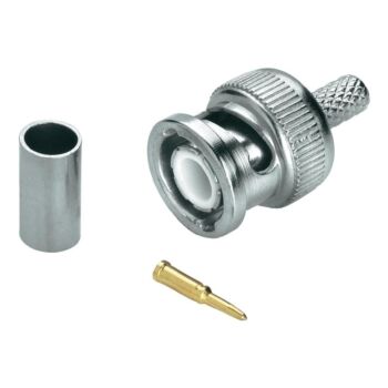 BNC connector 75Ohm voor coax kabel (krimp-connector)