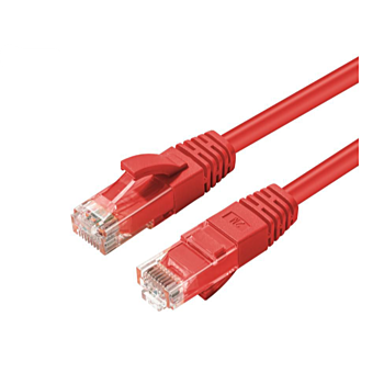 Patchkabel CAT6A UTP 0.25m, Rood