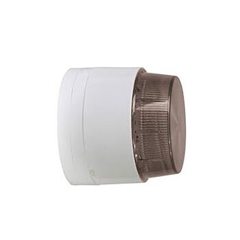 LED Flitser met clear lens en witte basis.